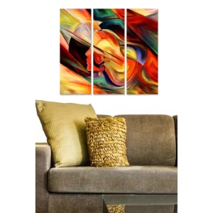Canvastavla Abstract 3-pack Flerfärgad 20x50 cm - Inredning Utförsäljning