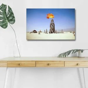 Outlet Dekorativ Canvastavla med LED 45x70 cm Flerfärgad - Inredning