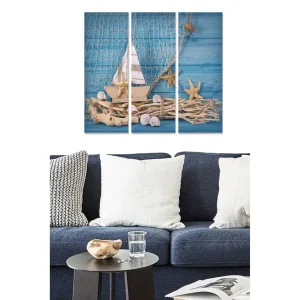 Canvastavla Nautical 3-pack Flerfärgad 20x50 cm - Inredning Sista chansen