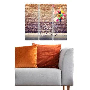 Endast denna vecka Canvastavla Colorful 3-pack Flerfärgad 20x50 cm - Inredning