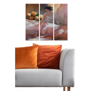 Canvastavla Abstract 3-pack Flerfärgad 20x50 cm - Inredning Kampanj