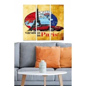 Canvastavla Advertisement 3-pack Flerfärgad 20x50 cm - Inredning Säker betalning