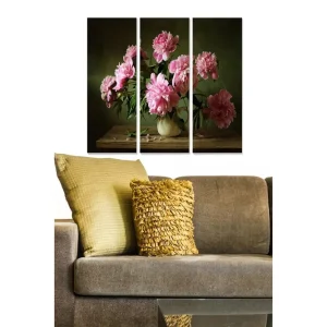 Billig Canvastavla Geometric 3-pack Flerfärgad 20x50 cm - Inredning