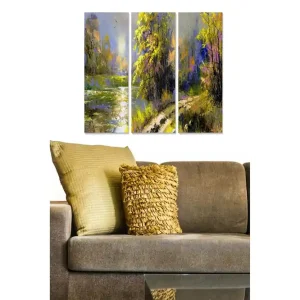 Bästa pris Canvastavla Scenic 3-pack Flerfärgad 20x50 cm - Inredning