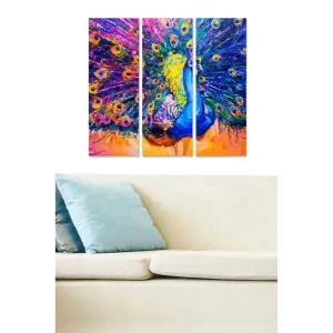 Tavla Animal 3-pack Flerfärgad 20x50 cm - Inredning Endast idag