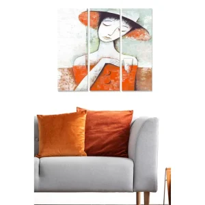 Canvastavla Abstract 3-pack Flerfärgad 20x50 cm - Inredning Populärt val