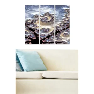 Reapris Canvastavla Abstract 3-pack Flerfärgad 20x50 cm - Inredning