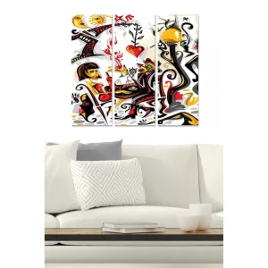 Rabatter Canvastavla Abstract 3-pack Flerfärgad 20x50 cm - Inredning