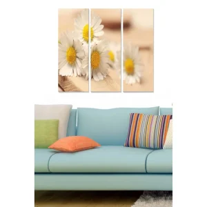 Köp online Canvastavla Floral 3-pack Flerfärgad 20x50 cm - Inredning