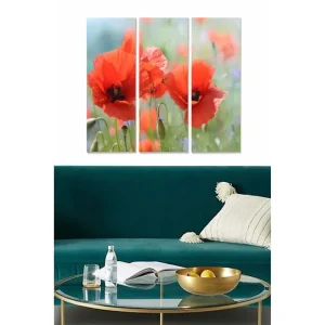 Canvastavla Floral 3-pack Flerfärgad 20x50 cm - Inredning Kundfavorit