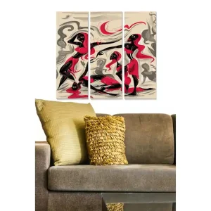 Kundfavorit Canvastavla Abstract 3-pack Flerfärgad 20x50 cm - Inredning