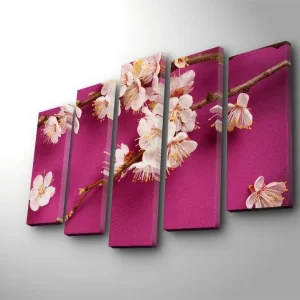 Premium Dekorativ Canvastavla 5-Delar 70x19 cm Flerfärgad - Inredning