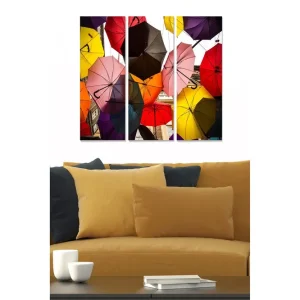 Beställ idag Canvastavla Colorful 3-pack Flerfärgad 20x50 cm - Inredning