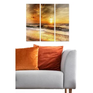 Outlet Canvastavla Scenic 3-pack Flerfärgad 20x50 cm - Inredning
