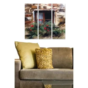 Lågt pris Canvastavla Floral 3-pack Flerfärgad 20x50 cm - Inredning