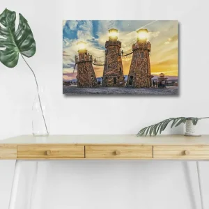 Endast denna vecka Dekorativ Canvastavla med LED 45x70 cm Flerfärgad - Inredning