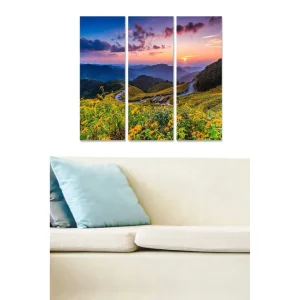 Canvastavla Scenic 3-pack Flerfärgad 20x50 cm - Inredning Billig