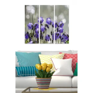 Tavla Floral 3-pack Flerfärgad 20x50 cm - Inredning Fri frakt