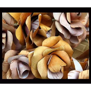 Kundfavorit Inramad Canvastavla i trä - 41x56 cm - Torkade rosor i naturliga nyanser Ljusbrun / Beige / Vit - Inredning