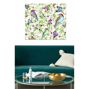 Canvastavla Floral 3-pack Flerfärgad 20x50 cm - Inredning Kundfavorit
