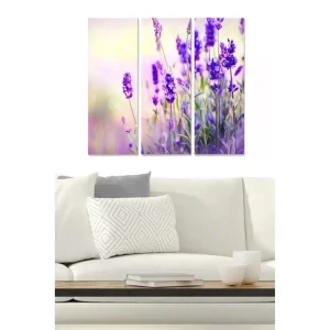 Canvastavla Floral 3-pack Flerfärgad 20x50 cm - Inredning Begränsad tid