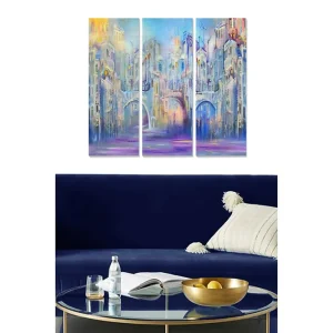 Populär Canvastavla City 3-pack Flerfärgad 20x50 cm - Inredning