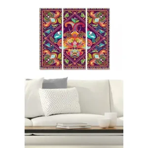 Canvastavla Colorful 3-pack Flerfärgad 20x50 cm - Inredning Erbjudandepris