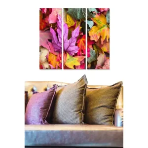 Canvastavla Floral 3-pack Flerfärgad 20x50 cm - Inredning Rea