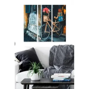 Nedsatt pris Canvastavla Floral 3-pack Flerfärgad 20x50 cm - Inredning