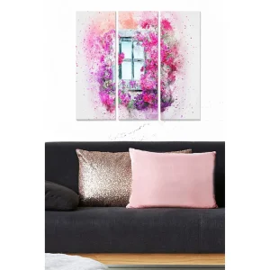 Kampanjpris Canvastavla Floral 3-pack Flerfärgad 20x50 cm - Inredning