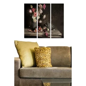 Rea Canvastavla Floral 3-pack Flerfärgad 20x50 cm - Inredning