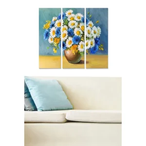 Canvastavla Floral 3-pack Flerfärgad 20x50 cm - Inredning Reapris