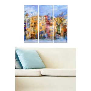 Canvastavla City 3-pack Flerfärgad 20x50 cm - Inredning Handla nu