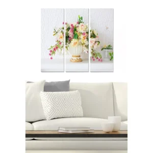 Canvastavla Floral 3-pack Flerfärgad 20x50 cm - Inredning Sänkt pris