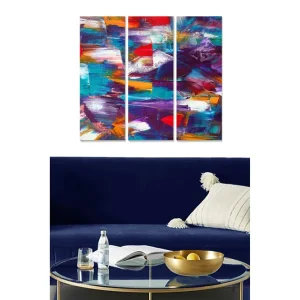 Canvastavla Colorful 3-pack Flerfärgad 20x50 cm - Inredning Begränsad tid