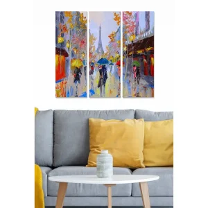 Canvastavla City 3-pack Flerfärgad 20x50 cm - Inredning Erbjudande