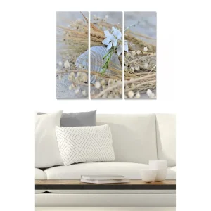 Canvastavla Floral 3-pack Flerfärgad 20x50 cm - Inredning Nedsatt pris