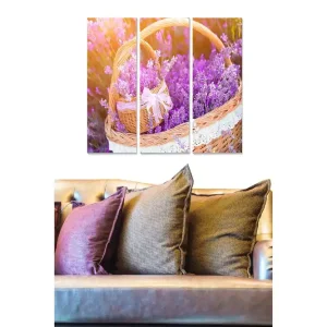 Canvastavla Floral 3-pack Flerfärgad 20x50 cm - Inredning Fri frakt