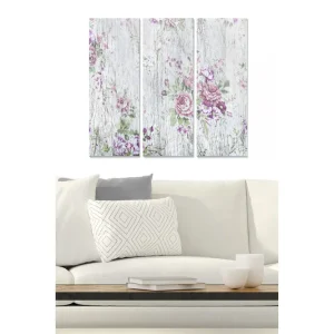 Endast denna vecka Canvastavla Floral 3-pack Flerfärgad 20x50 cm - Inredning