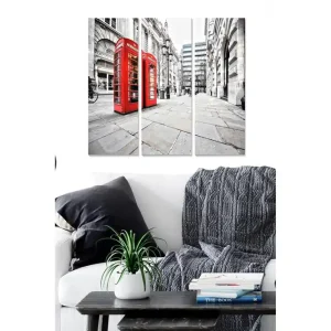 Trygg betalning Canvastavla City 3-pack Flerfärgad 20x50 cm - Inredning