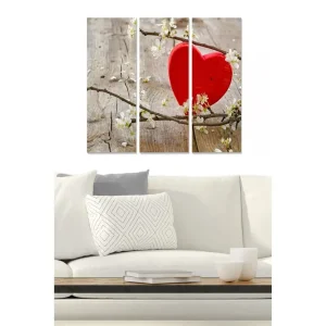Canvastavla Love 3-pack Flerfärgad 20x50 cm - Inredning Erbjudande