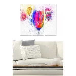 Utförsäljning Canvastavla Love 3-pack Flerfärgad 20x50 cm - Inredning
