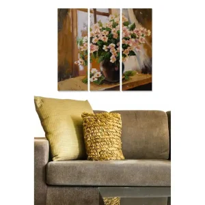 Köp nu Canvastavla Floral 3-pack Flerfärgad 20x50 cm - Inredning