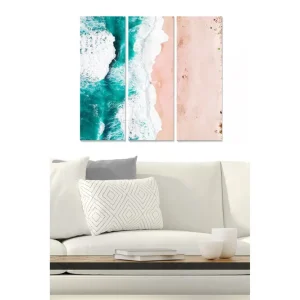 Outlet Canvastavla Floral 3-pack Flerfärgad 20x50 cm - Inredning