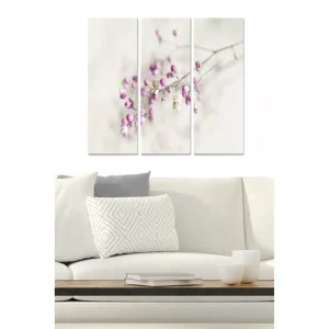 Canvastavla Floral 3-pack Flerfärgad 20x50 cm - Inredning I lager