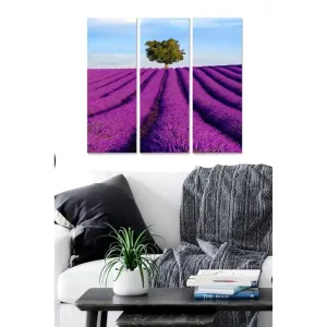 Begränsad tid Canvastavla Floral 3-pack Flerfärgad 20x50 cm - Inredning