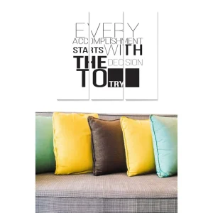 Rabatt Canvastavla Sayings 3-pack Flerfärgad 20x50 cm - Inredning