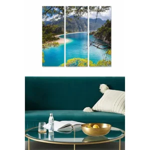 Rabatt Canvastavla Scenic 3-pack Flerfärgad 20x50 cm - Inredning