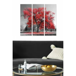 Canvastavla Floral 3-pack Flerfärgad 20x50 cm - Inredning Utförsäljning