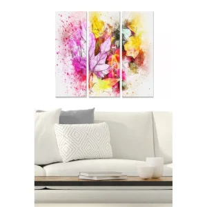 Kampanjpris Canvastavla Abstract 3-pack Flerfärgad 20x50 cm - Inredning